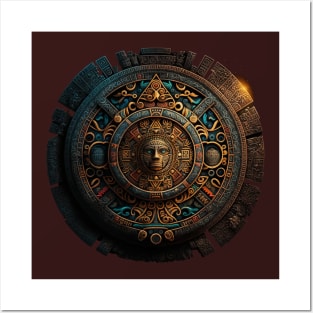 Aztec or Mayan Calendar Maya Men Women Kids Posters and Art